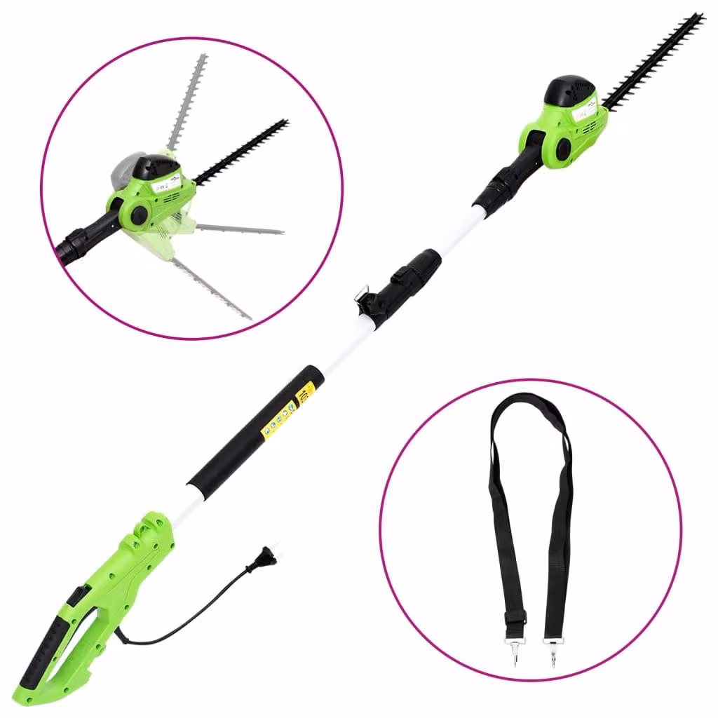 vidaXL Tagliasiepi elettrico ad asta telescopica 41 cm 550 W