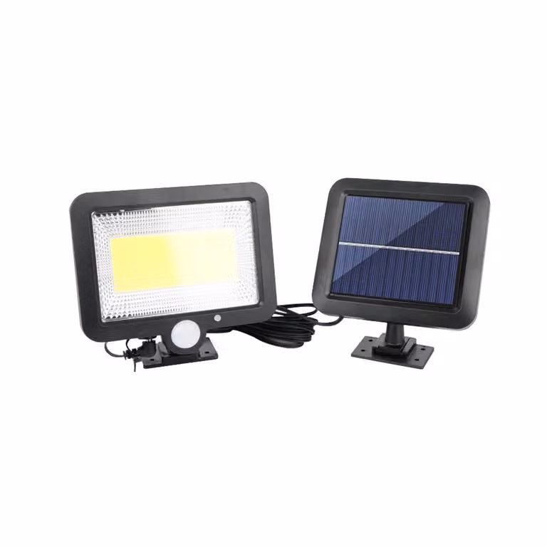 FOREVER Light Sunari FLS-06 Luce solare LED 8W, 600 Lumen, 6000K Batteria ricaricabile 1800mAh Sensore di movimento PIR, illuminazione esterna impermeabile IP65 per giardino