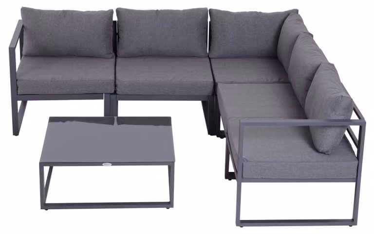 Set da giardino Outsunny da 6 pezzi con cuscini