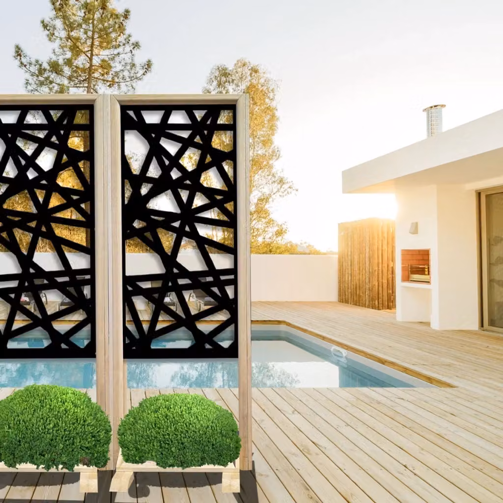 Separè Paravento Modulabile DIAGONAL MEDIUM Signorbit in Legno e PVC Nero L: 70 cm, H: 190 cm, P: 50 cm – 2
