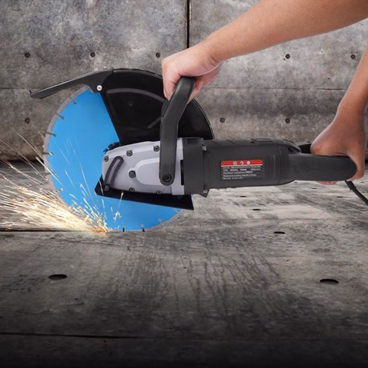 Troncatrice elettrica per calcestruzzo - 3000W - Disco circolare da 14 pollici - Pompa per acqua - Adatta per calcestruzzo e pietra