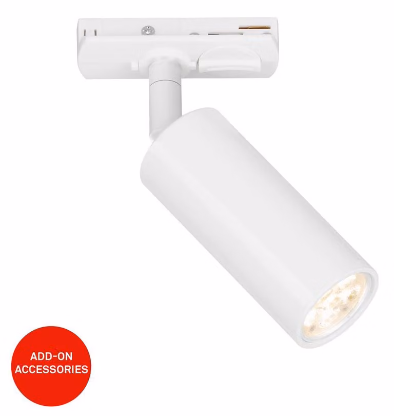Sistema di binari Briloner Rail, faretto LED, accessori, bianco