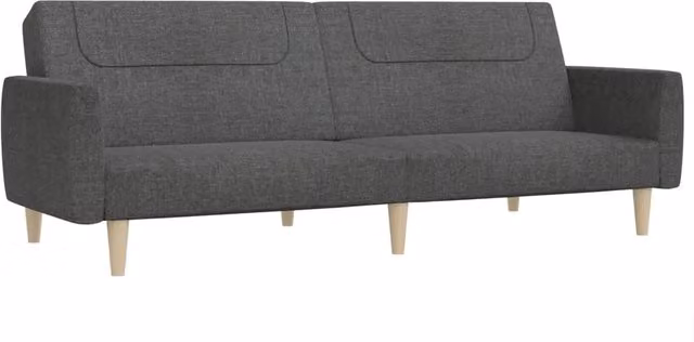 Divano letto | Sof¨¤ letto | Letto singolo a 2 Posti Grigio Scuro in Tessuto