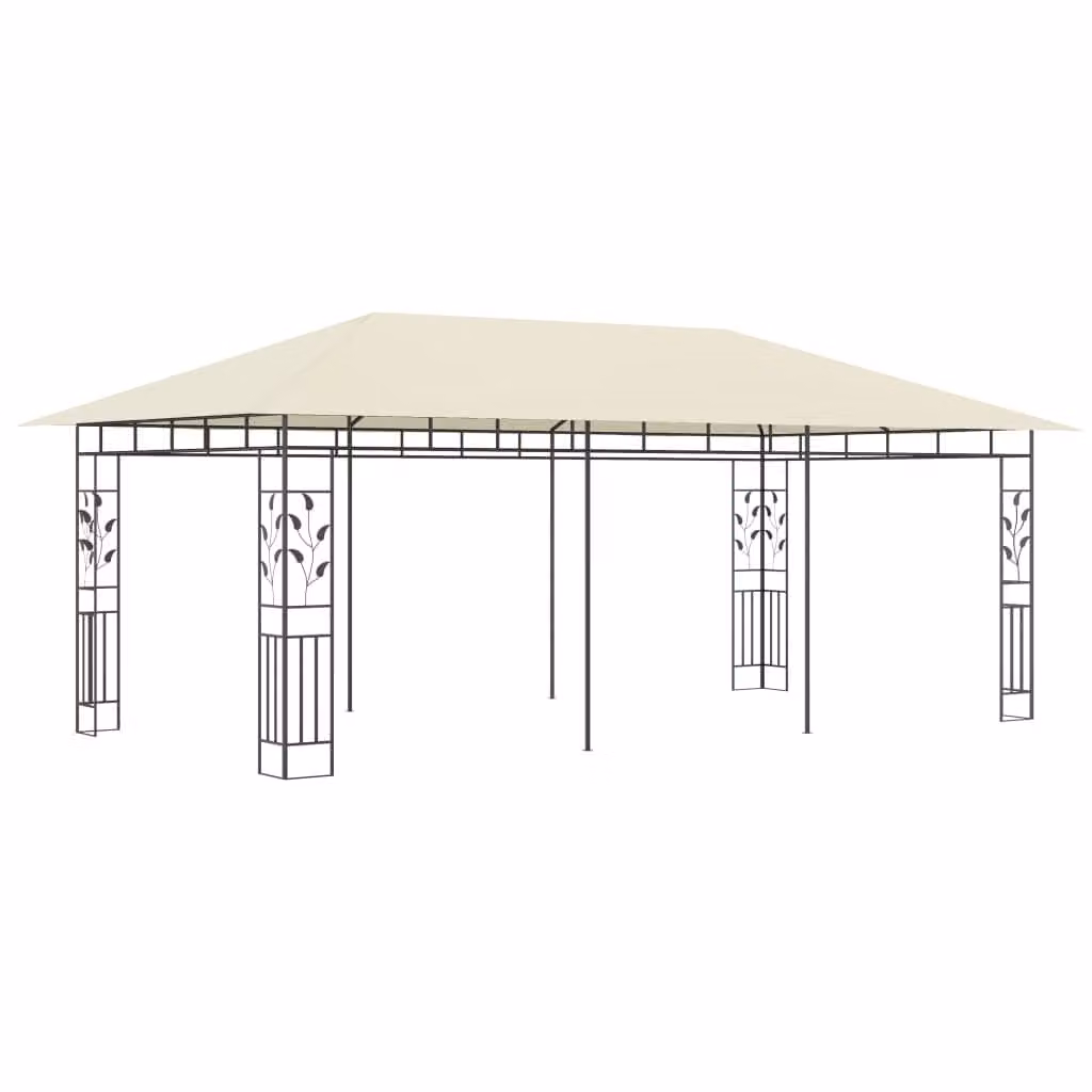 Gazebo con Zanzariera 6x3x2,73 m Crema