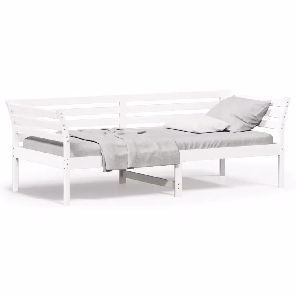 Dormeuse bianca in legno massello di pino vidaXL L/P/H: 200 x 95 x 76 cm – 2
