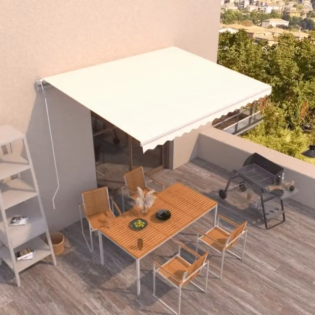 Tenda da Sole Retrattile Automatica 450x350 cm Crema 3069007