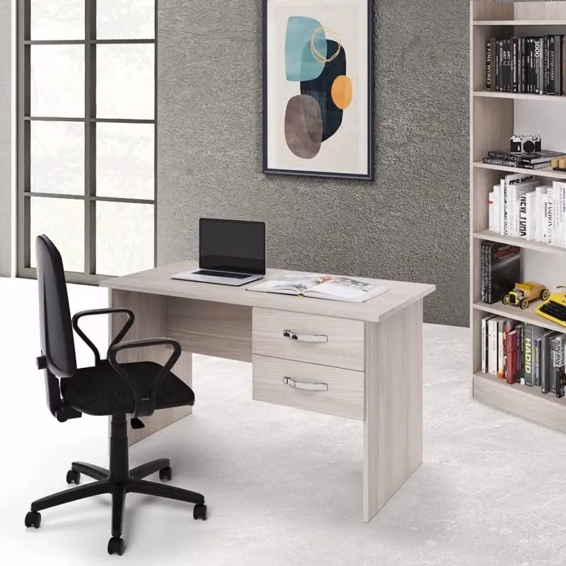 Scrivania moderna IPERBRIKO in legno nobilitato beige L: 119 cm, P: 64 cm, H: 75 cm – 2