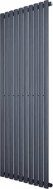 Radiatore Verticale Design Ovale Colonna Singola Antracite 1600x600 mm