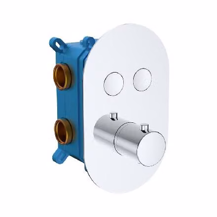 Mereo Programma doccia - Miscelatore termostatico da incasso, per 2 utenze, con corpo, cromato CB60106TB