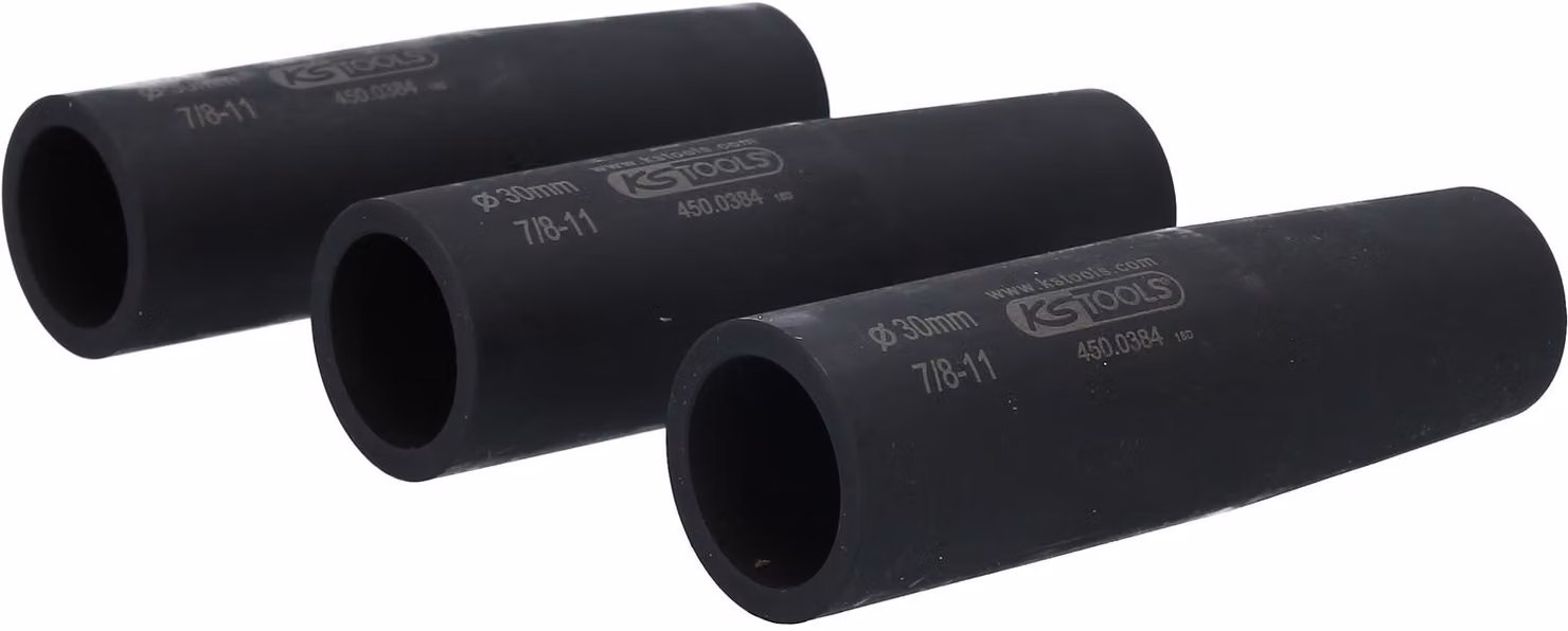 KS TOOLS Serie bussole copertura e centraggio bullone della ruota, 7/8'x11G, Ø30,0 mm, 3 pz ( 450.0377 )