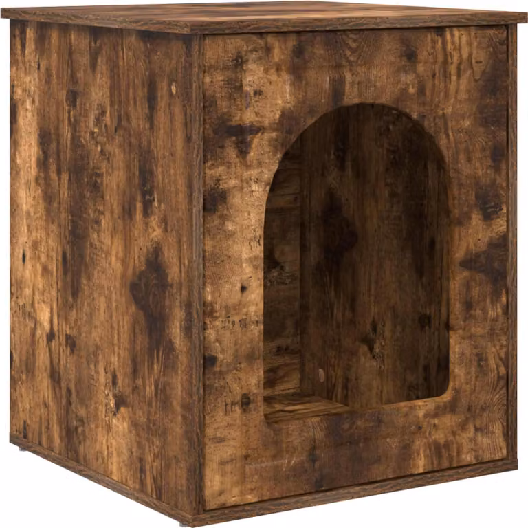 Casa per Gatti Rovere fumé 53 x 52 x 62 cm Legno multistrato