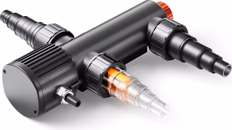 SunSun CUV-209 chiarificatore per laghetti 1500 l/h / 9 W UVC, prechiarificatore per filtro e pompa per laghetti, chiarificatore d'acqua con lampada UV, filtro luminoso per il controllo delle alghe