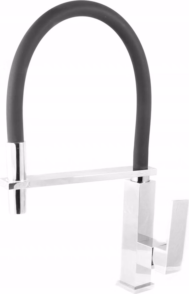 Granitan - Rubinetto da cucina - Rubinetto per lavello - Bocca estraibile - Orientabile a 360° - Nero - 42 cm - LOOK