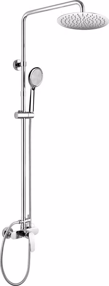 Mereo Eve Rubinetto per doccia con piatto doccia rotondo sottile, acciaio inox - CBE60104SCE
