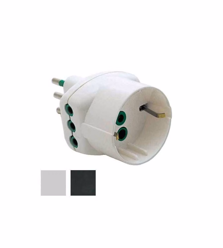 Adattatore Triplo 10A+T Sk Bianco        82210 Fme
