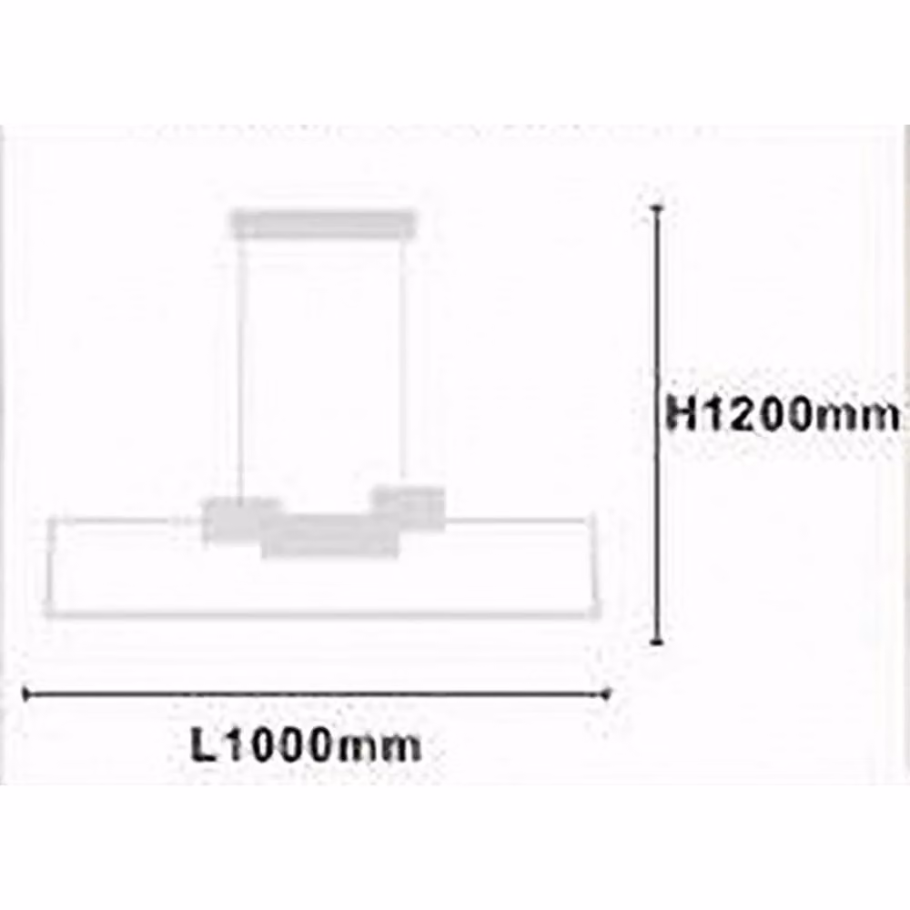 Lampadario a sospensione LED Trade Shop design moderno rettangolare bianco luce fredda 42W – 2