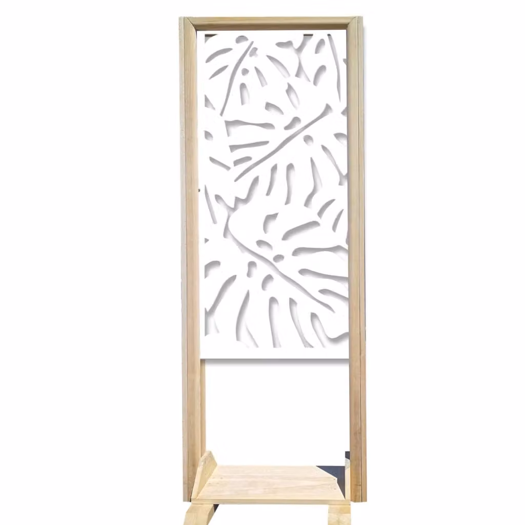 Separè modulabile Filodendro Signorbit in legno e PVC bianco L: 70 cm, H: 190 cm, P: 50 cm – 2