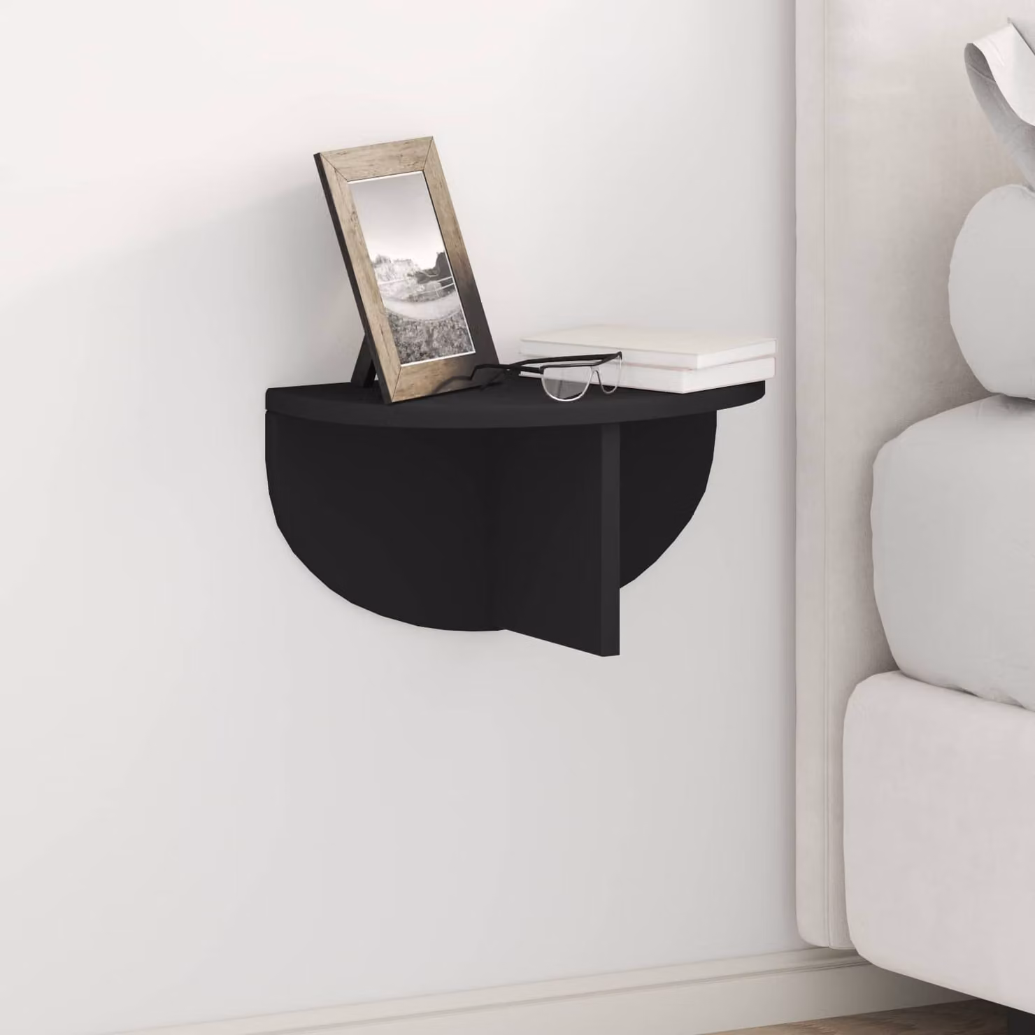 Set di 2 Scaffali da parete vidaXL in MDF Nero Opaco L 38 x P 19 x H 19 cm