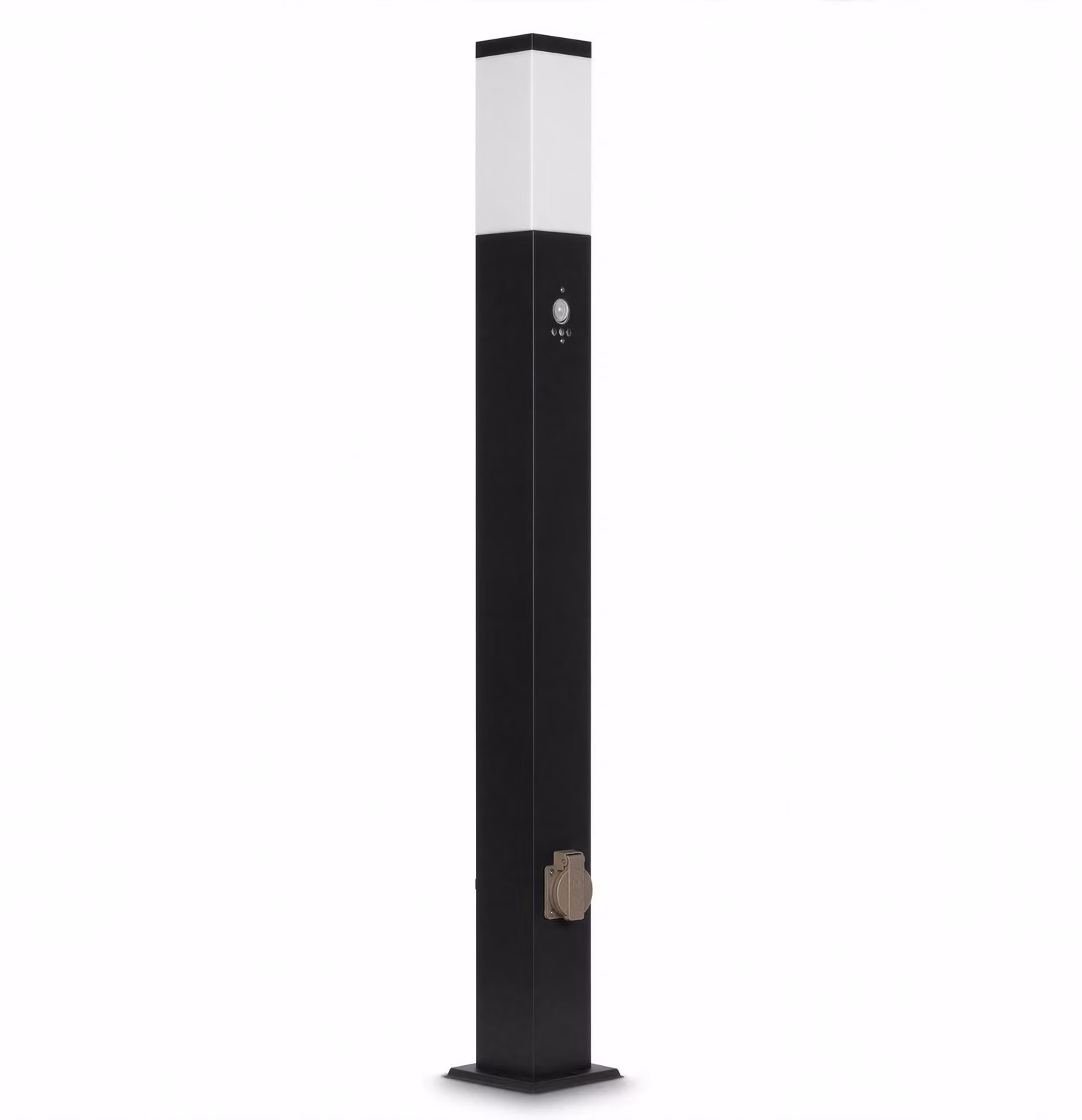 Grafner® luce di percorso WL 10800 luce a stelo 100 cm con 2 prese e rilevatore di movimento antracite