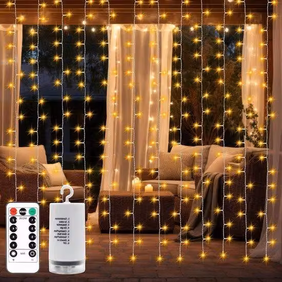 Tappeto LED con 300 luci - illuminazione decorativa - 3x3 metri - bianco caldo
