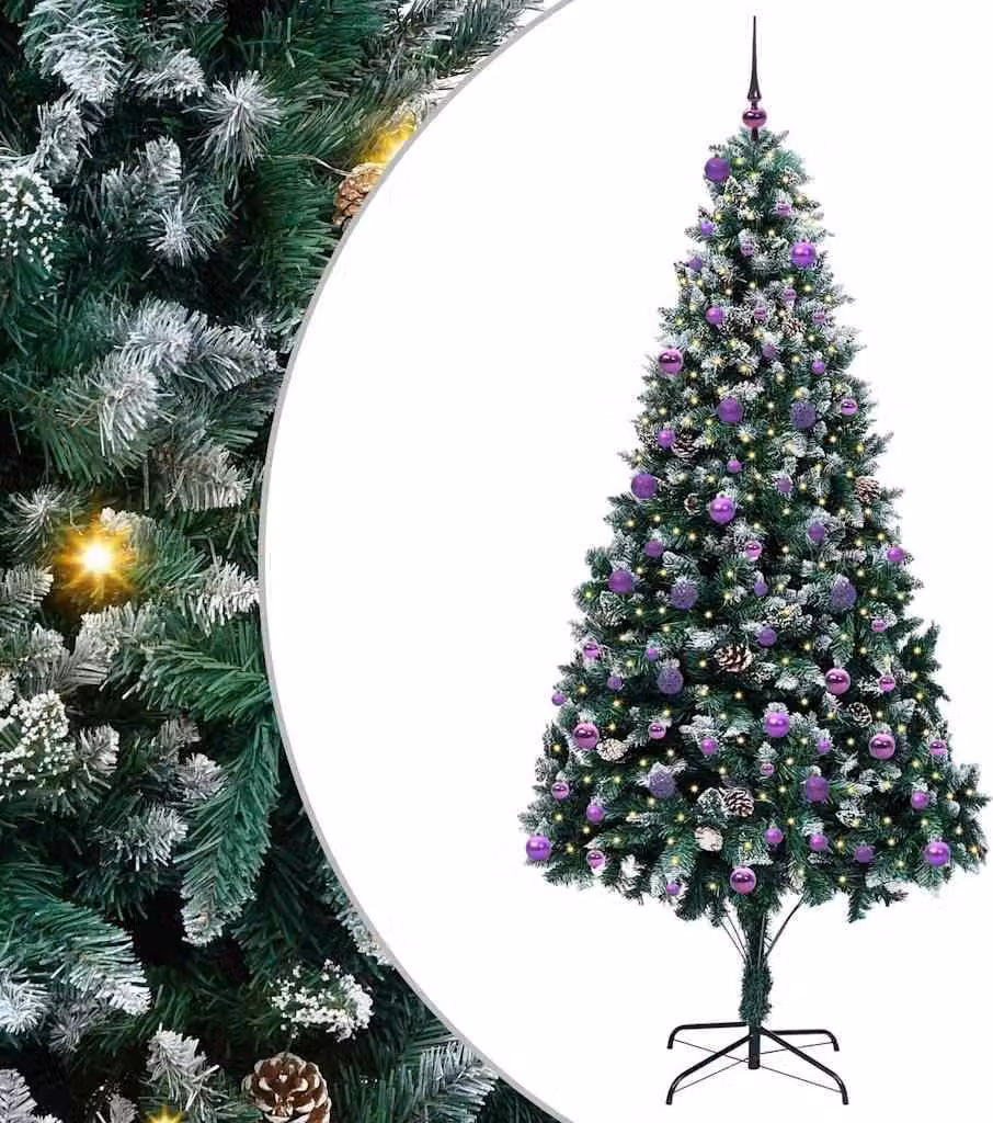 Albero di Natale artificiale con 300 LED Verde 240 cm