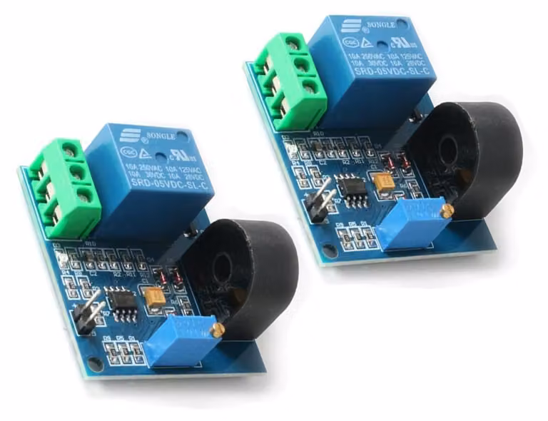 2 sensori di corrente a 5V AC con protezione da sovracorrente