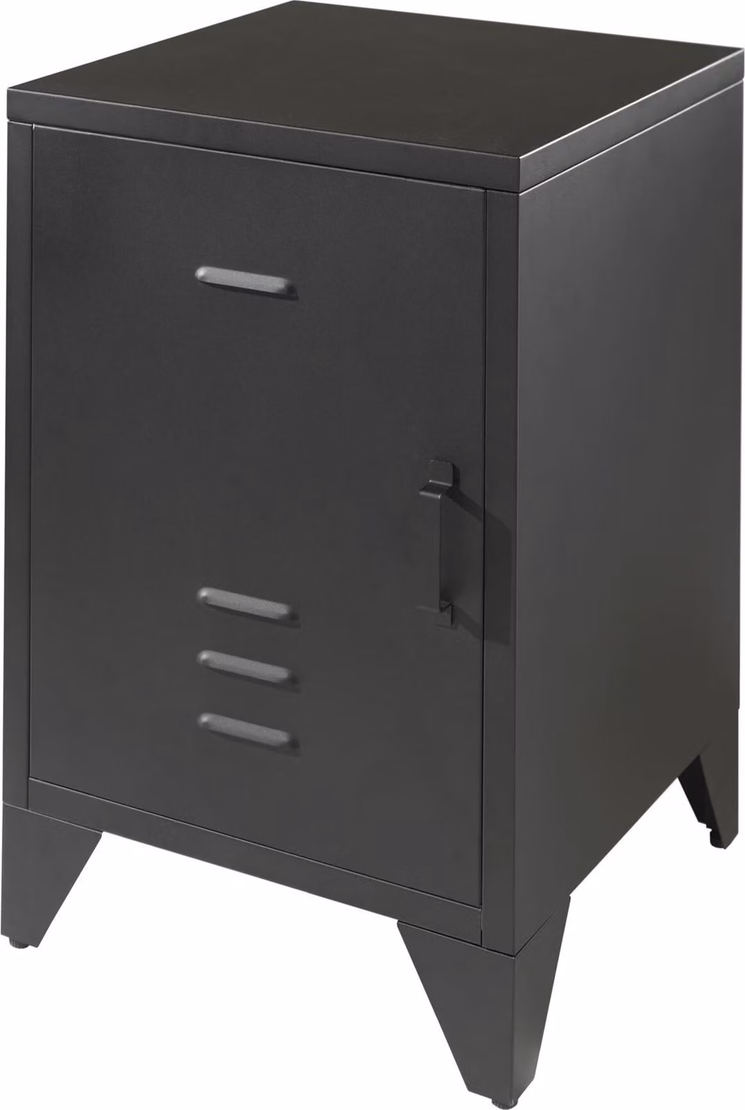 Comodino Kay 40x40x60 Comodino in metallo di design industriale nero