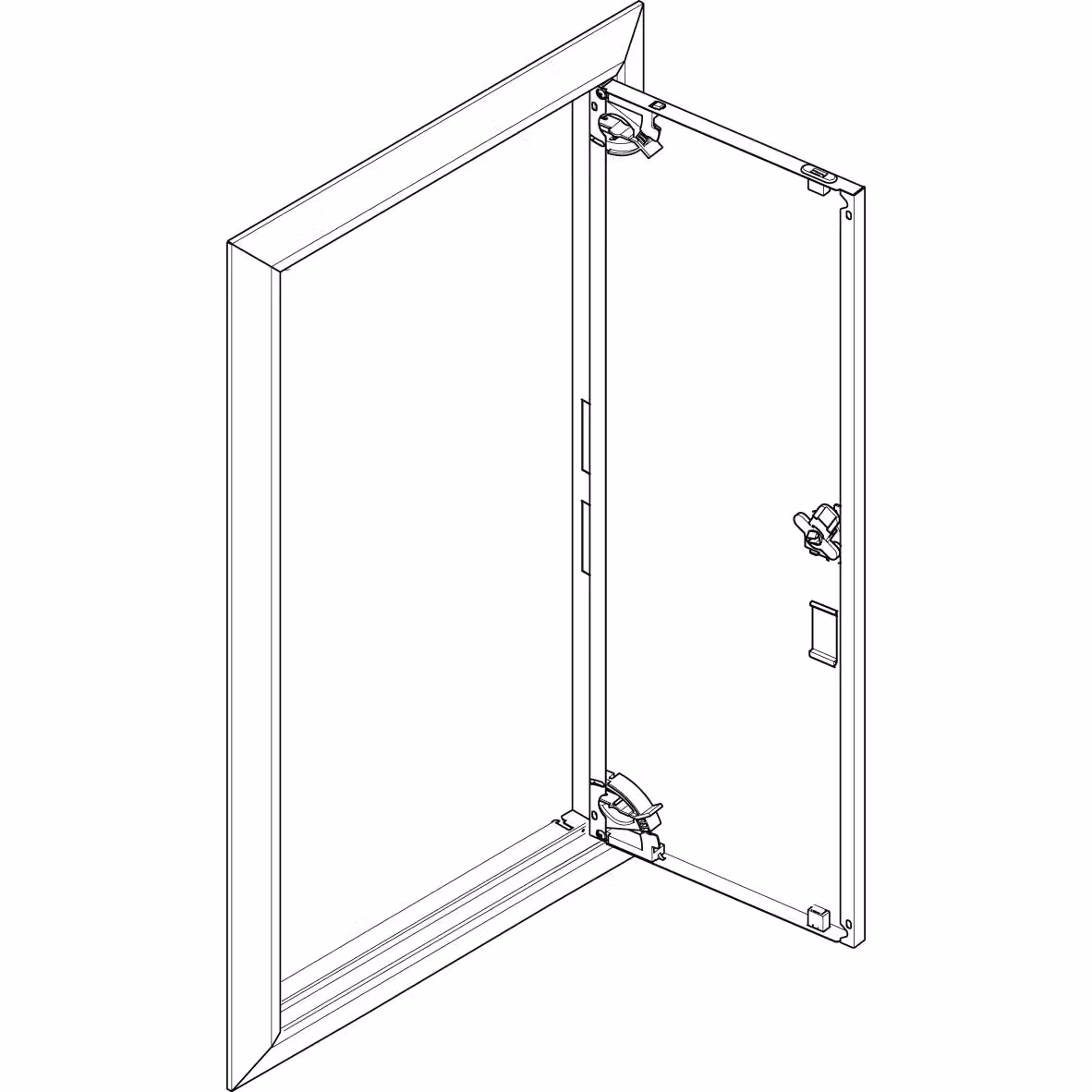 Cornice ABN + porta cieca 1x4 per centralina di distribuzione da incasso, a 1 fila GBRU14T