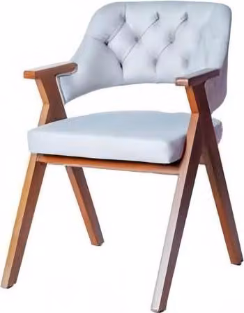Polsterstuhl Moderne Design Textil Lehnstuhl Weiß Esszimmer Luxus Möbel