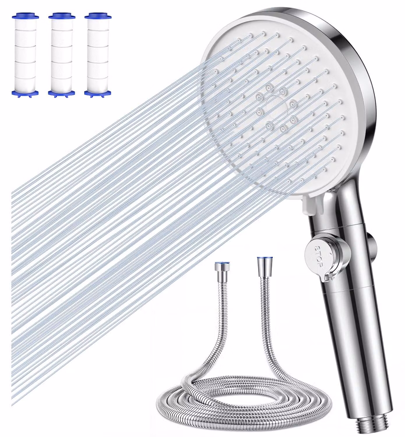 Doccia anticalcare con filtro