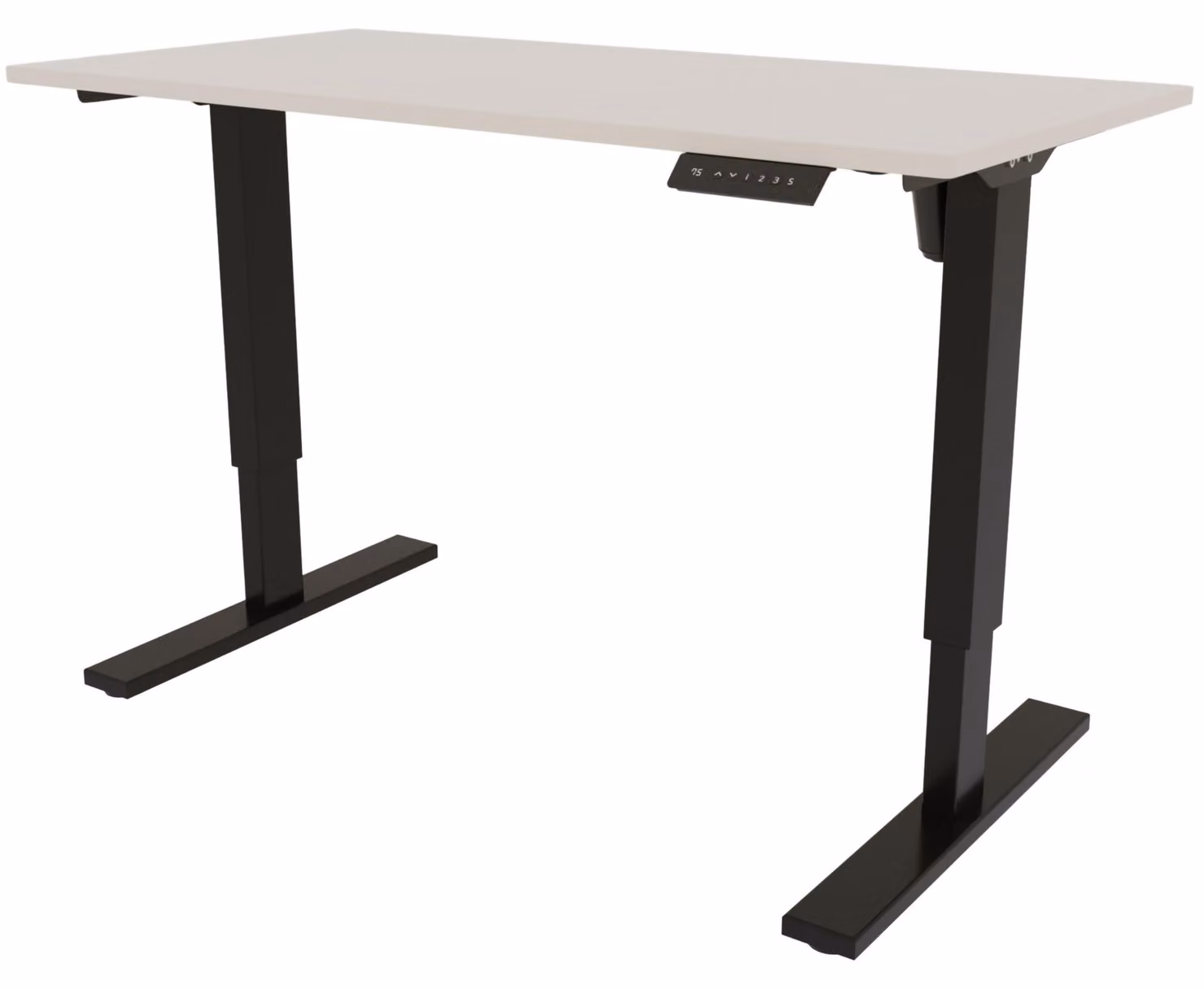 Scrivania Bisley E-StarterTech - Finitura: grigio chiaro, struttura: nero, dimensioni: 140 x 80 cm