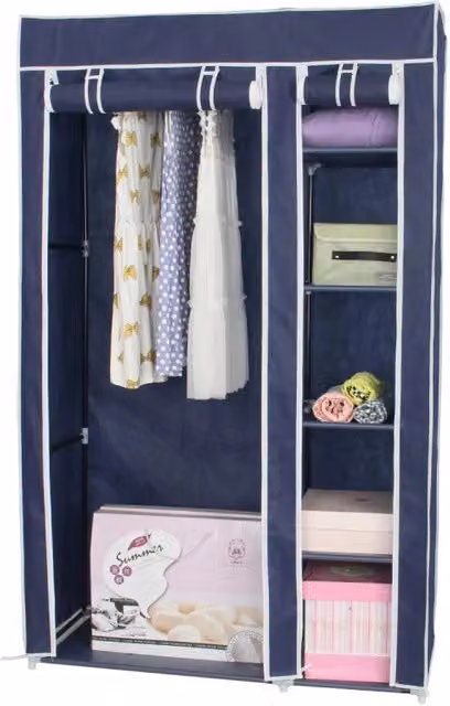 Set di 5 Armadi In Tnt 110x45x175 Cm Blu