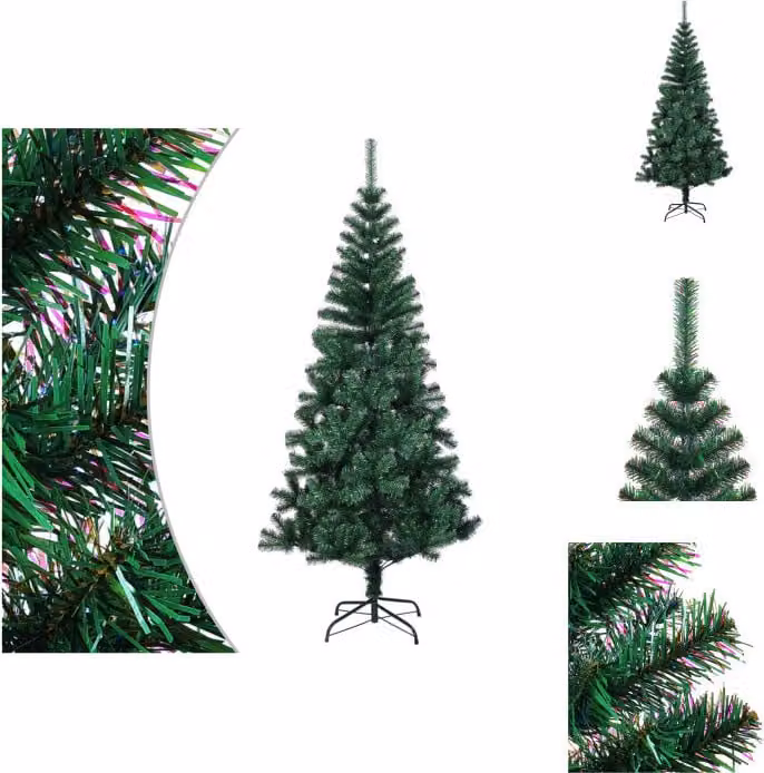 vidaXL Albero di Natale Artificiale Verde Pizzo Iridescente 240 cm PVC - Alberi di Natale