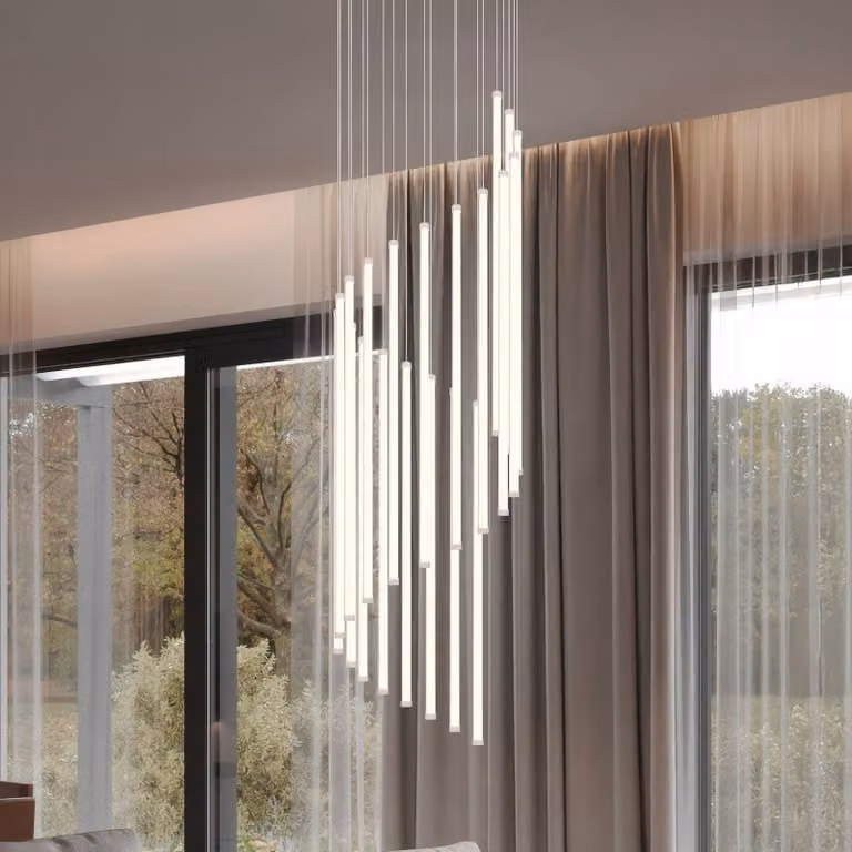Trio Lighting Lampada LED a sospensione Baxter, grigio chiaro, Ø 37 cm, metallo CCT dimmerabile, Alluminio / Grigio / Zincato, Soggiorno / Sala da pranzo, Metallo, Moderno