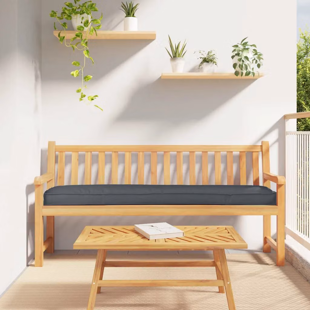 vidaXL Cuscino per pallet Antracite L: 200 cm, P: 40 cm, H: 8 cm in tessuto Oxford impermeabile