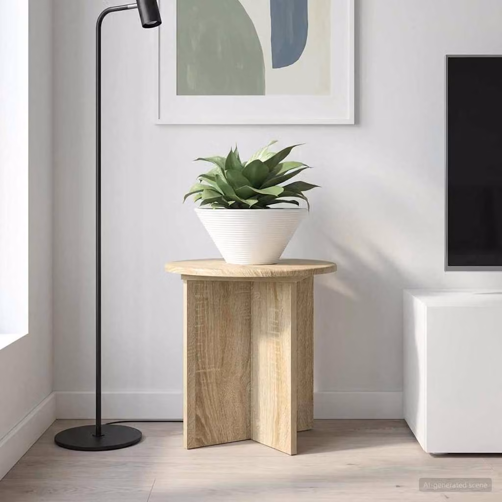 Set di 2 supporti per piante vidaXL in legno color rovere sonoma, L/P/H: 40 x 40 x 40 cm