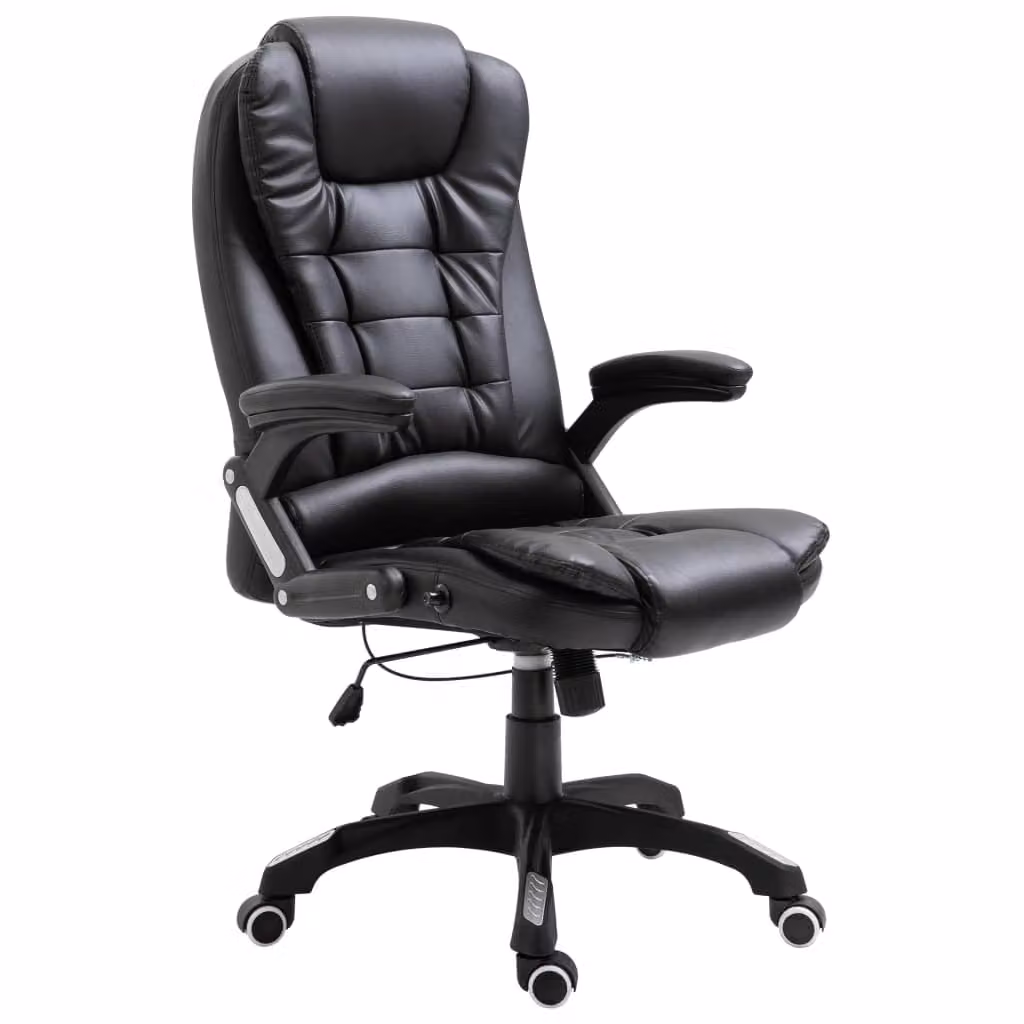 vidaXL Sedia da ufficio in Pelle finta nera