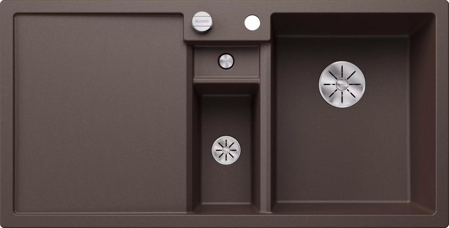 Blanco COLLECTIS 6 S lavello 1000 x 510 mm cafe 523353 Vasca a destra Con scolapiatti Con vasca per gli avanzi