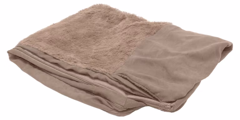 Copertura di ricambio per cuccia per cani Furhaven, in peluche e Pelle finta, stile divano, lavabile in lavatrice