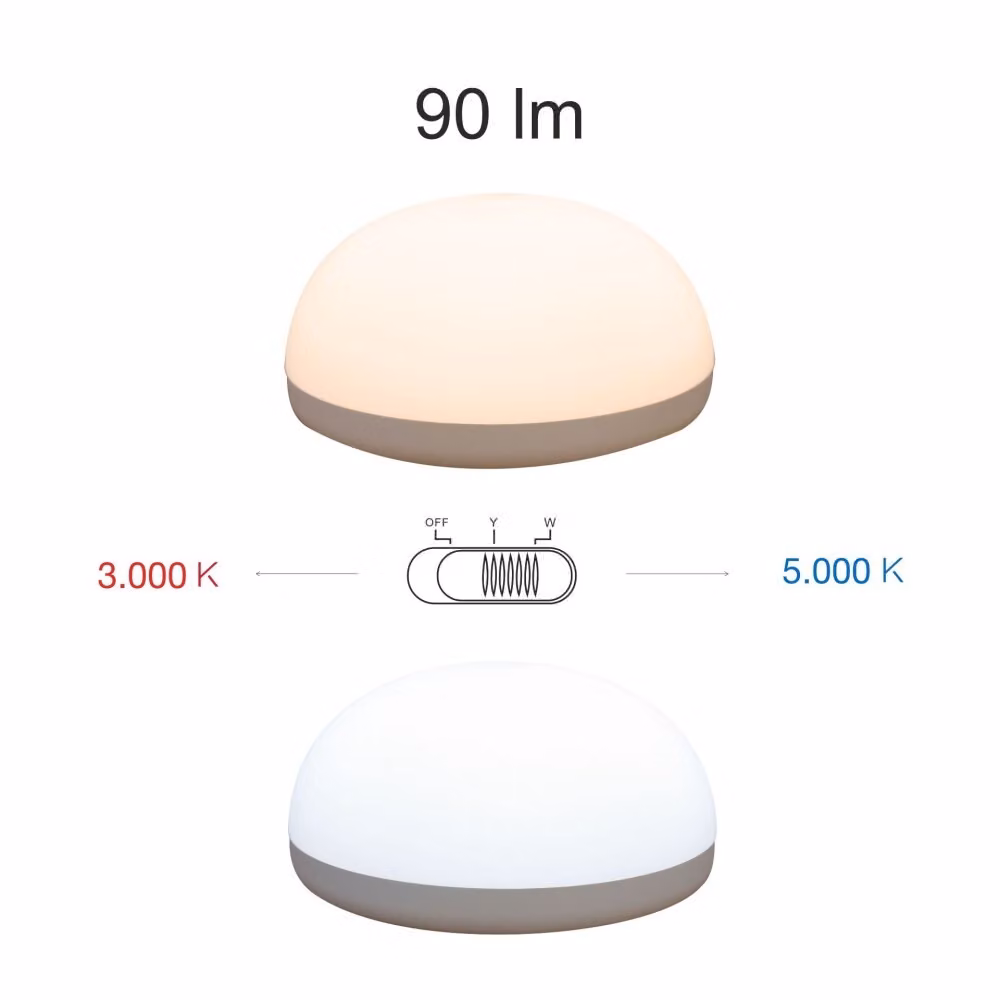 Lampada a led portatile e regolabile a batteria da 1w, Trion. Batteria li-ion. Luce 3000K o 5000K.