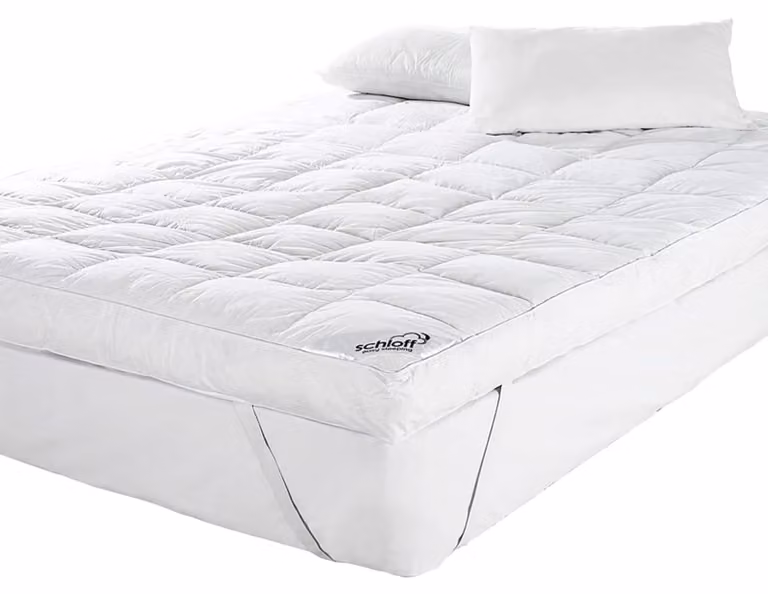 Topper per materasso da 5 pollici imbottito con piume d'oca, antibatterico, per letto singolo