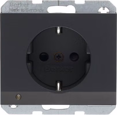Berker 41097006 Presa SCHUKO con luce di orientamento a LED, antracite opaco, Berker K.1