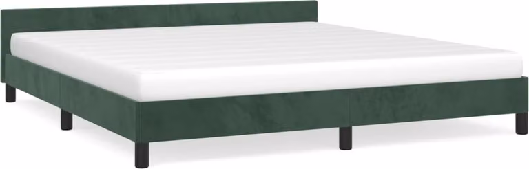 Giroletto senza Materasso Verde Scuro 160x200 cm in Velluto