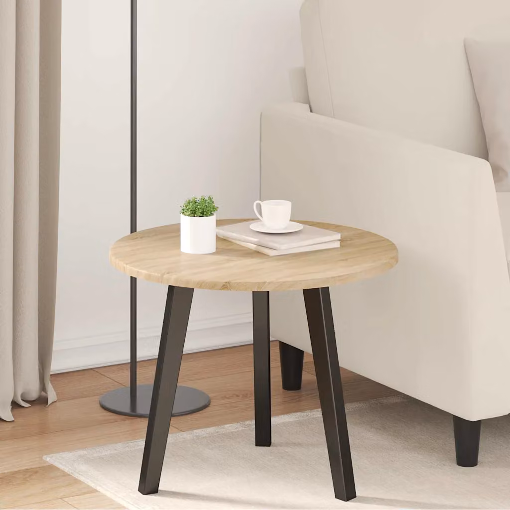 Piano del tavolo rotondo vidaXL in legno ingegnerizzato marrone Ø 50 cm, H 1,5 cm