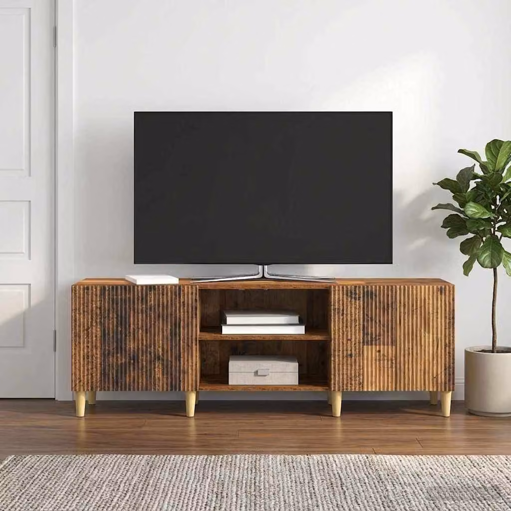 Mobile TV moderno vidaXL in legno ingegnerizzato marrone L 150 x P 31 x H 50 cm