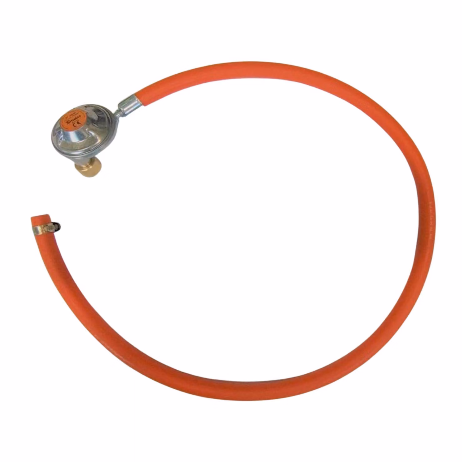 Tubo flessibile per gas propano-butano Zatechs 1 m 20 bar Ø9 mm con riduttore Bradas 37 mBar filettatura 3/8" - Tubo flessibile per gas da campeggio per il collegamento di radiatori a gas