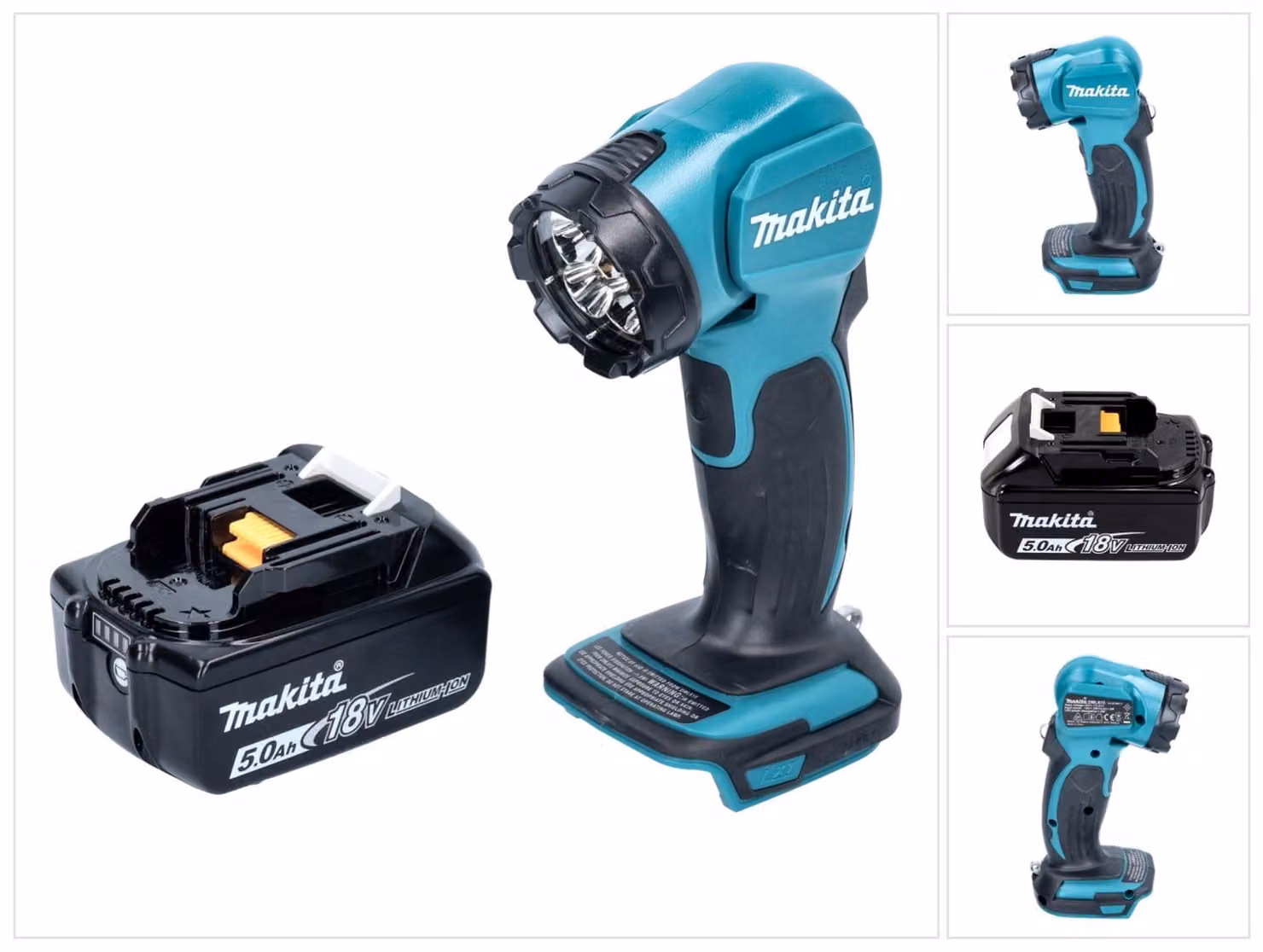 Torcia portatile a LED Makita DEADML 815 T1 a batteria 14,4 - 18 V 160 lm + 1 batteria da 5,0 Ah - senza caricabatterie