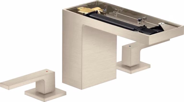 hansgrohe AXOR MyEdition Mitigeur de lavabo 3 trous 110, avec vidage Push-Open, sans plaque, saillie 150mm, 47072820, 47072820