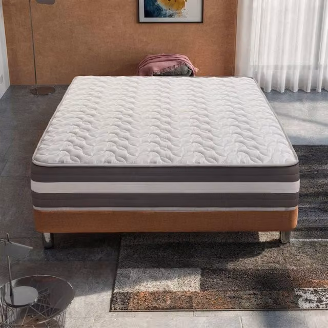 Materasso Ibrido Olympe Bianco con Regolazione della Temperatura, Rigidità H3, L/P/H: 80 x 200 x 26 cm