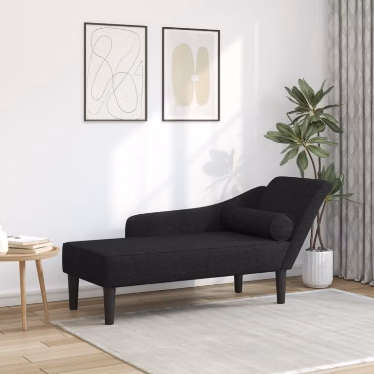 Maison Exclusive - Chaise longue con cuscini Tessuto nero